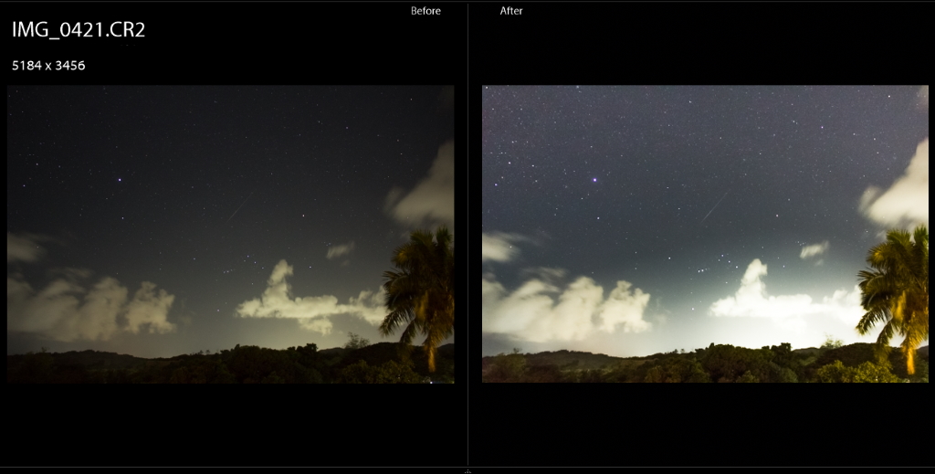 RAW images may appear dark with DSLR astrophotography.
